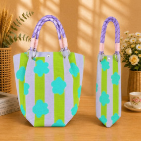 Colorful Floral Knitted Handbag