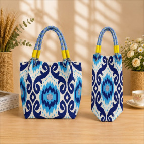 Beautiful Floral Knitted Handbag
