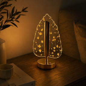 Golden Leaf Crystal LED Lamp