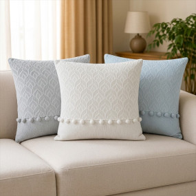 Luna Pom Cushion Cover